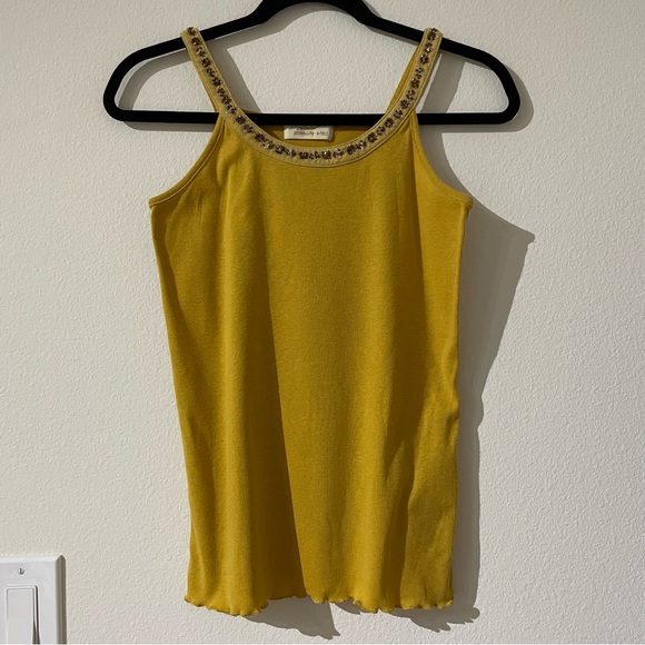 Anthropologie Tops Japanese Brand Mustard Yellow Tank Top With